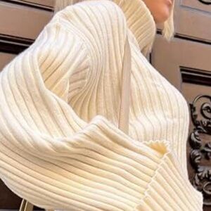 Cropped Turtleneck Sweater